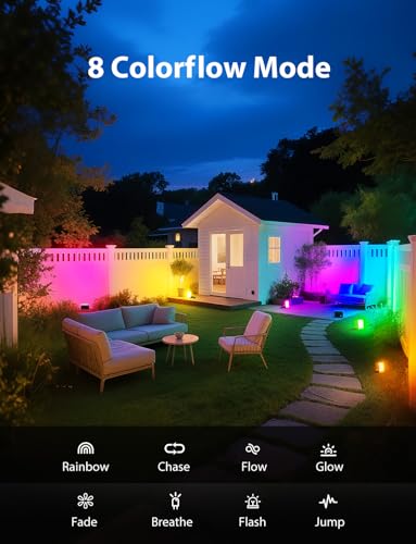 Onforu RGBW LED Flood Light Outdoor, Color Changing Landscape Floodlights - Image 6