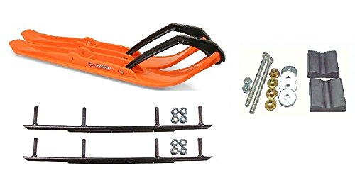 C&A Pro Orange XPT Snowmobile Skis w/ 10