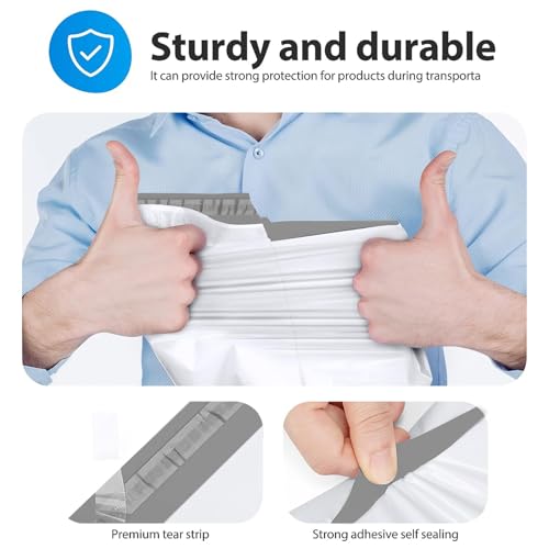 Fuxury Poly Mailers 10x13 Inch 100 Pack,Shipping Bags for Clothes,White - Image 3