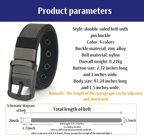 2025 Tactical Belt,Nylon Belts For Men,Double-Sided Available Men Women Tactical Belt,1.5 inches wide.2