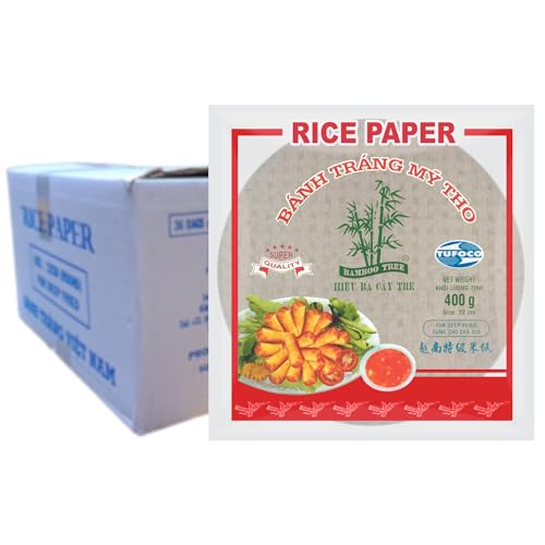 BAMBOO TREE Papel de Arroz 22 cm, Redondo (Frito), Multipack (36 X 400 GR)
