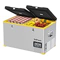 Setpower RV65D Electric Cooler, 68QT/65L Dual Zone Portable Refrigerator for Car, 12v Fridge Freezer, Car Cooler Plug In, 0?-50?, DC 12/24V, AC 110/240V, for Camping, Traveling, Road Trip