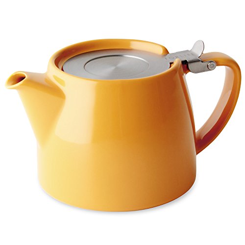 FORLIFE Stump Teapot with SLS Lid and Infuser 18-Ounce Mandarin