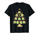Cabbage Lover Xmas Lights Cabbage Christmas Tree T-Shirt