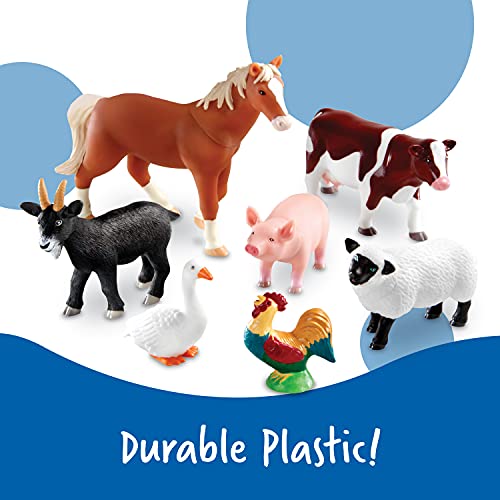 Animaux de la Ferme Géants Learning Resources : 7 figurines avec boîte