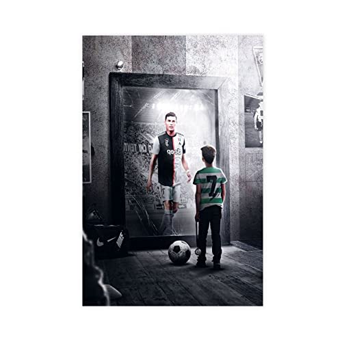 Football Player Cristiano Ronaldo Poster Canvas Painting Room Decor Wall Decor Posters for Room Aesthetic Decor Poster Unframe 16 x 24 inch
