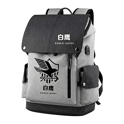 Mochila WANHONGYUE Azur Lane con puerto de carga USB Cover