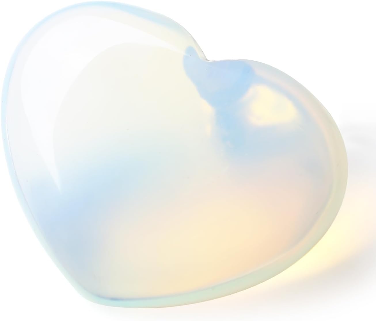MAIBAOTA 45 mm Opalite Stones Heart Love Crystal Valentines Gifts for Herfriend Wife Opal Stone Reiki Crystal Gemstone Worry Stones for Anxiety - Image 2