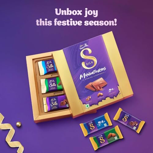 Image of Cadbury Dairy Milk Silk Miniatures Premium Assorted Chocolate Gift pack, 90 g (Pack of 2)
