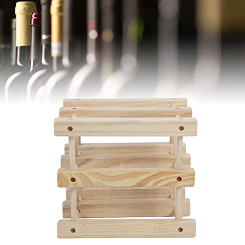 Soporte para 6 botellas de vino de madera apilable miniatura 5