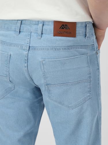 Image of NeoStreak Men's Regular Fit Washed Jeans Stretchable