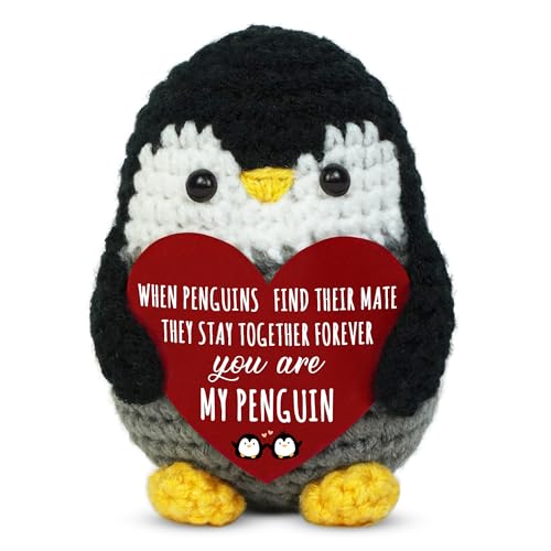 OASSIE Wedding Anniversary Romantic Gifts for Women Men - Handmade Positive Penguin...