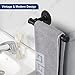 NearMoon Industrial Pipe Toilet Paper Holder, Bathroom Hardware Rustic Iron Style Vintage Toilet Roll Holder, Heavy Duty Wall Mounted Tissue Holder for Kitchen, Washroom (Black)