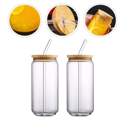 Vasos de vidrio transparente Operitacx reutilizables de alta resistencia térmica 8