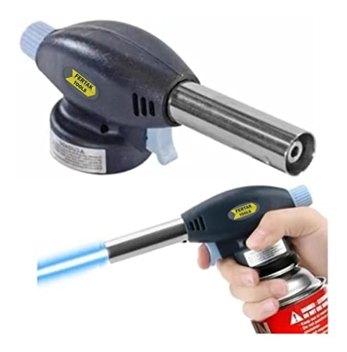 KIT MAÇARICO CULINARIO PORTATIL PROFISSIONAL E 2 REFIL GAS SORTIDOS FLAMBAR CHURRASCO