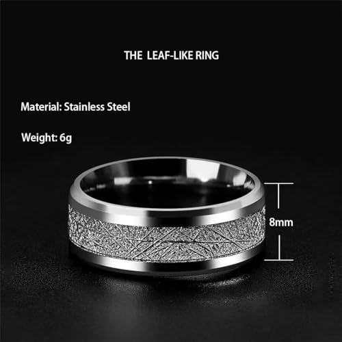 Stainless Steel Titanium Mens Finger Thumb Ring in Silver Tone, Silver Rings for Men, Mens Promise Rings, Wedding Band Comfort Fit, Size 7-122