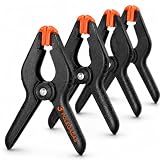 Kit 4 Grampo 3” com Mola Reforçado Alta Pressão Mandíbula Giratória ABS Resistente