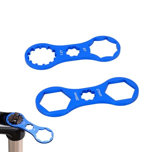DHWEKU 2PCS Outil de Réparation de Fourche Avant de Vélo pour SR Suntour XCR/XCM/XCT/RST Bouchon de Fourche Avant de Vélo VTT Retirer et Installer la Clé