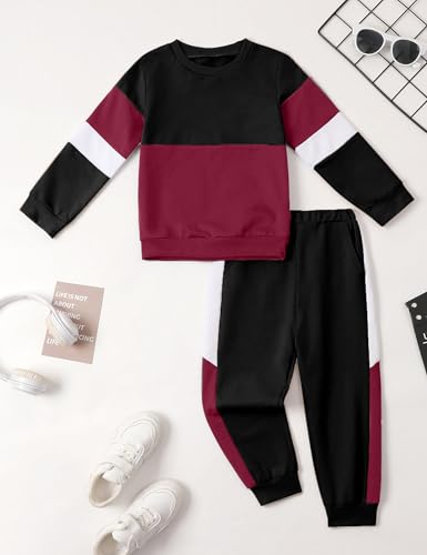 Image of Toddler Boy Clothes Long Sleeve Hoodie Sweatsuits Tops and Pants 2Pcs Boys Fall Winter Outfits Set