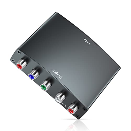 EASYCEL Convertisseur HDMI vers composant, 1080p Convertisseur HDMI vers YPBPR RGB, Convertisseur HDMI vers Component(Aluminium)