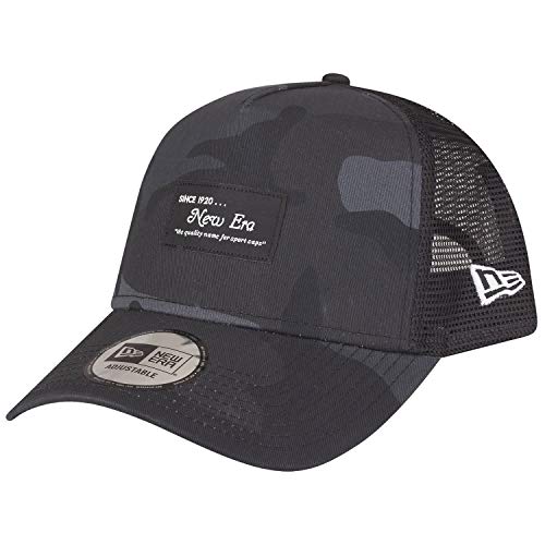 New Era Adjustable A Frame Trucker Cap Brand Patch - vue 6