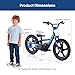 AIII Lightweight Electric Dirt Bike for Kids Aged 5-10, 340W Racing Grade Electric Motorcycle, Up to 12MPH & 3 Speed Settings, 24V Detachable Battery, 16'' Rubber Tires, Safe Disc Brake, Blue