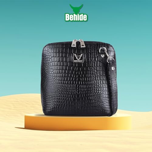Image of BEHIDE Women's Genuine Leather Sling Bag - Stylish Cross-Body Handbag for Women, Adjustable Shoulder Strap