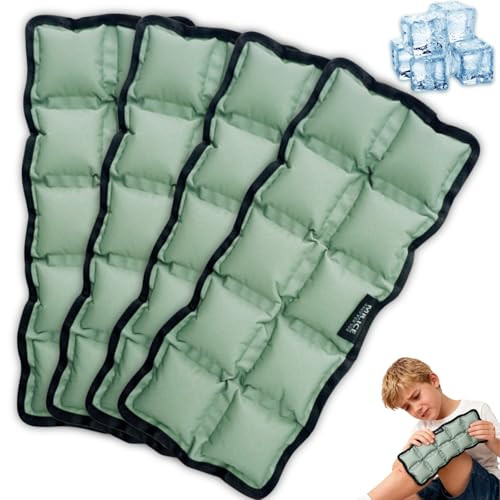 Flexible Gel Ice Pack for Injuries, Reusable Cold Hot Pack (10” x 4” x 0.7”) for Back, Shoulder, Knee, Neck - Pain Relief Compress for Swelling, Surgery, Muscle Soreness, Microwave & Freezer Safe