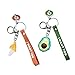 Produktbild Obst Schlüsselbund, 2 Stück Frucht Keychains, Avocado Banane Obst Anhänger Schlüsselbund, Frucht Schlüsselring Harz Schlüsselbund, für Handtasche Brieftasche Autoschlüssel Telefon Dekor
