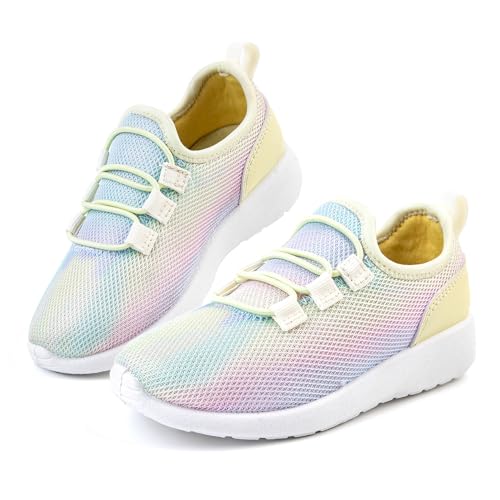 HIITAVE Girls Shoes Kids Slip on Tennis Sneakers Walking Running Athletic Gym Shoes