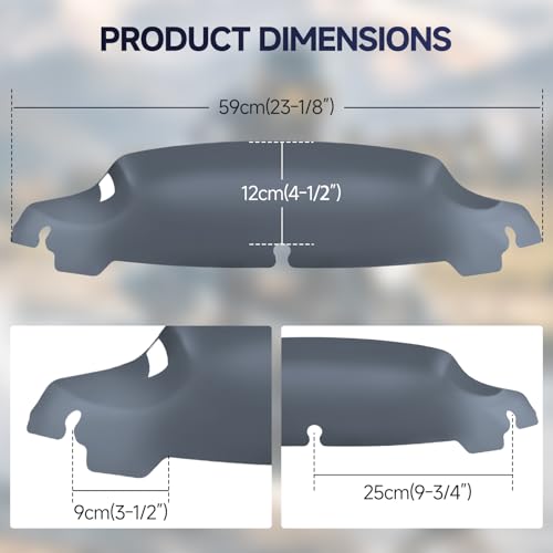Image of Smoke 4.5 inchMotorcycle Wave Windshield Windscreen Compatible for Harley 2014-2023 Harley Davidson Touring Street Glide /Electra Glide /Ultra Limited /Tri Glide FLHT FLHX FLHXS FLHTK