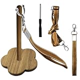 Handgelenk-Garnhalter, Häkelgarnhalter, Garnknäuelhalter, tragbarer Garnhalter mit Handschlaufe, hölzerner Garn-Organizer, Garnhalter-Aufhänger zum Häkeln, Garnspender, Nähen, DIY, Strickzubehör