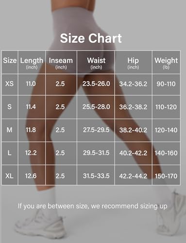 Image of VOYJOY Women Workout Impact Shorts 2.5 inch / 3.6 inch / 4.5 inch / 6 inch Scrunch Butt Booty | Tummy Control, High Waisted, Bike Short, Gentle Compression, for Women