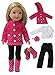 American Fashion World Pink Polka Dot Raincoat | 14 Inch Wellie Wisher Doll Clothing | Doll not Included.