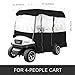 Happybuy Golf Cart Enclosure, Polyester Driving Enclosure, Club Car Covers Universal Fits for 2+2 Passenger Golf Carts, Sunproof and Dustproof Outdoor Cart Cover