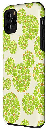 Coque iPhone 11 Pro Disney Mickey évite les rayures grâce au motif trèfle vert - 2