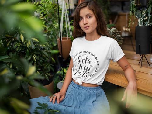 Girls Trip T-Shirts, Apparently are Trouble When We are Together, Girls Weekend, Girls Vacation Group Shirts, Girls Party T-Shirt3