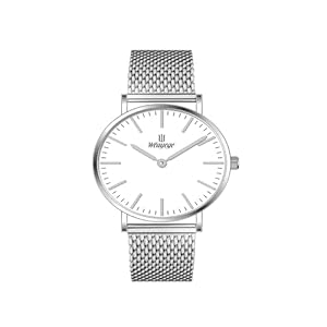 Weayege Damen Analog Quarzuhr Silber