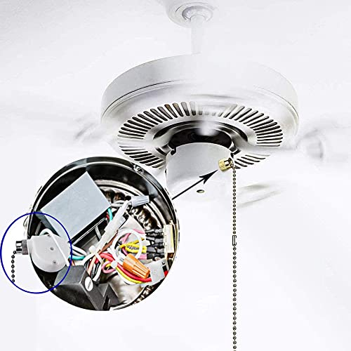 Ceiling Fan Switch Zing Ear Ze-208S E89885 3 Speed 4 Wire Pull Chain Switch Fan Light Switch Replacement Part With 4 Pre-Installed Wires(Bronze Chain) #TOP3
