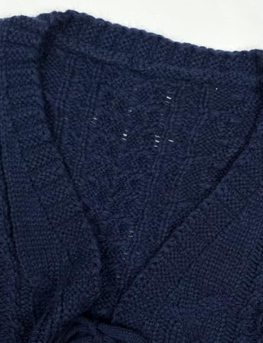 Kinghua Tie Front Cardigan for Women Fall Winter V Neck Cable Knit Cropped Cardigan Sweaters Cute Bow Tops3