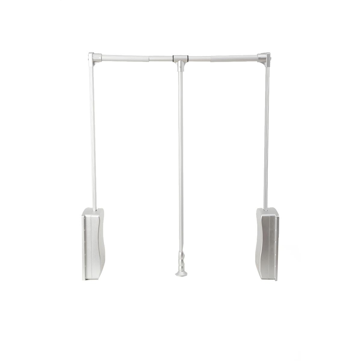 ECUTEE Lift Up Pull Down Clothes Rail Wardrobe Rail Hanging Rail 510-660mm with 20kg/44lbs Load Rating, Retractable Cloakroom Lift Pulling Down Hanger Bar to Save Space