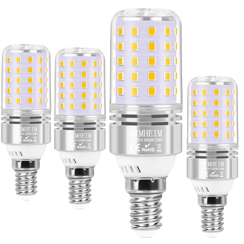 AIMHEIM LED Lampen E14 Warmweiss Dimmbar 8W Ersetzt 80W, Birne E14 Maiskolben Lampen 3000K, LED Leuchtmittel Kein Flackern, Energiesparlampe LED, 4 Stück AIMHEIM LED Lampen E14 Warmweiss Dimmbar 8W Ersetzt 80W, Birne E14 Maiskolben Lampen 3000K, LED Leuchtmittel Kein Flackern, Energiesparlampe LED, 4 Stück