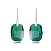Silver Swarovski Elements Crystal Diamond Accent Wish Stone Fashion Earrings Studs Drop Set for Women, with a Gift Box, Green