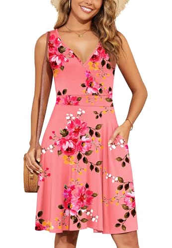Image of WEACZZY Summer Dresses for Women,Sugar Pink,M