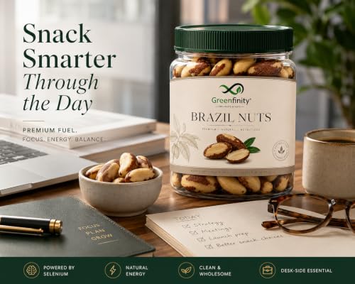 Image of GreenFinity Brazil Nuts 100g | Premium Whole Brazil Nuts | Nutritious Dry Fruit for Snacking, Breakfast & Everyday Use