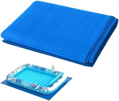 Pool Tarp 8x6ft for Under Inflatable Tanning Pool Lounger Float Adult, Waterproof Tarp, Prevent Cuts & Scratches on Inflatable Tanning Floats Rafts, Summer Essentials