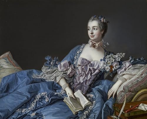 Peinture François Boucher Marquise de Pompadour tableau décoration chambre