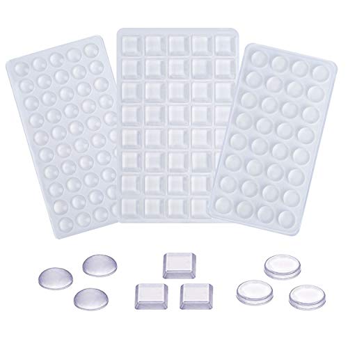 Butées de Protection en Caoutchouc Transparente Tampons de Pare-chocs Auto-adhésif pour Par Meubles Tiroirs 122 Pièces
