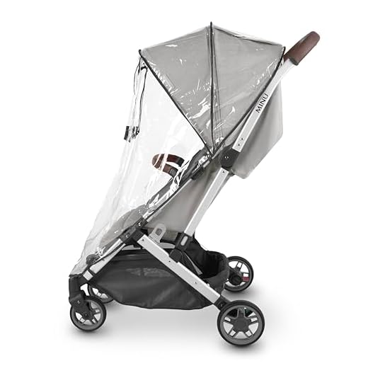 UPPAbaby Minu and Minu V2 Rain Shield/Waterproof and Windproof Coverage/Ventilated Design/Quick Attachment/Easy Access to Child