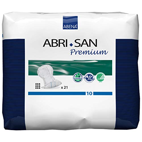 Abena Abri-San Premium Incontinence Pads, Heavy Absorbency, (Sizes 8 To 11 Available) Size 10, 21 Count #TOP9